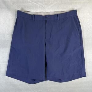 Nike Gold Dri Fit Shorts Mens 36 Blue Standard Fit Performance Stretch 10"